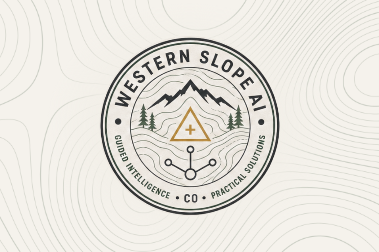 Western Slope AI survey marker surrounded by subtle topographic contours.